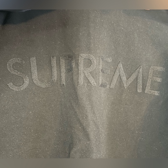 Supreme black Pique Logo long sleeve top SS17 size M - Picture 2 of 8